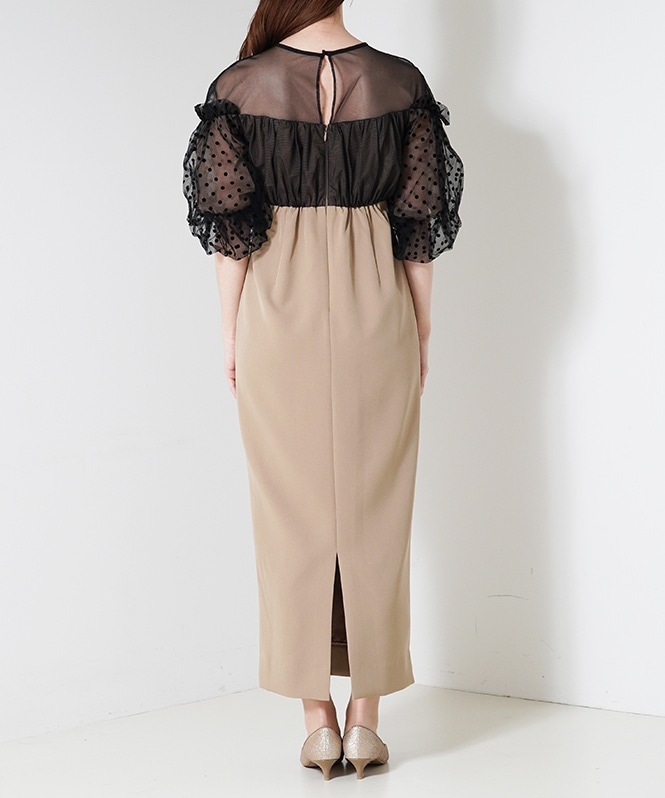 ANDRESD flocky dot one piece 定価20,900円 ANDRESD ドレス フロッキードットワンピース / flocky dot one