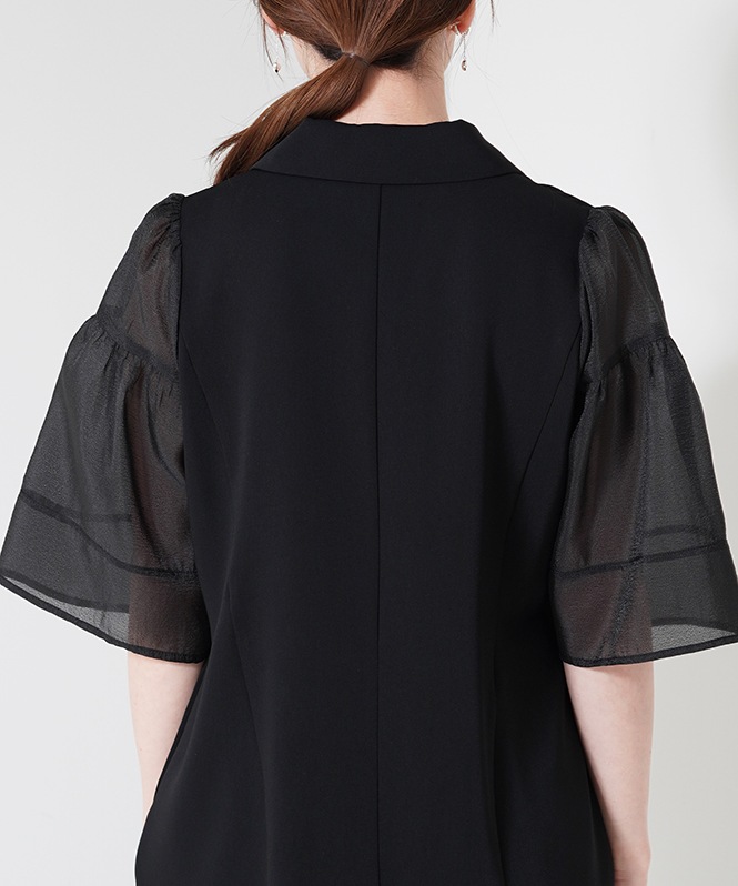 LERURE リルアー Bell sleeve rompers オケージョン LE'RURE（リルアー）の「lantern sleeve rompers（パンツドレス