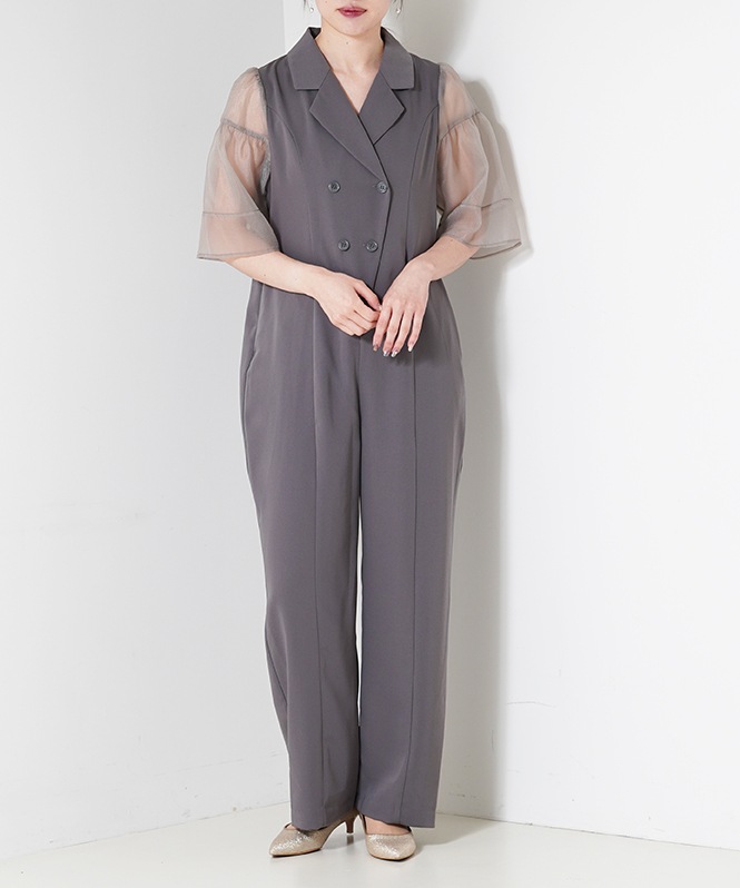 ★新品タグ付き★ LE'RURE lanternsleeverompers LE'RURE パンツドレス lantern sleeve rompers : ZOZOTOWN Yahoo