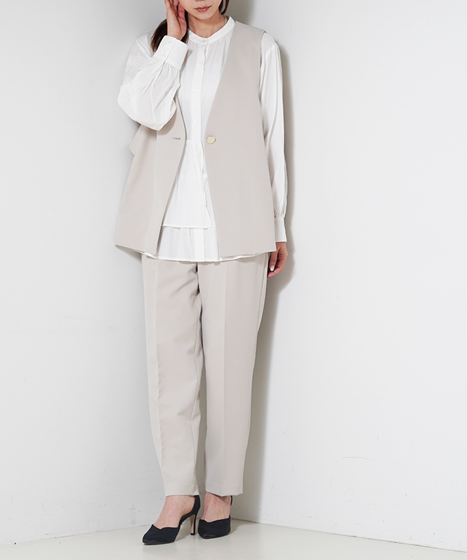 アシメフリルデザインブラウス