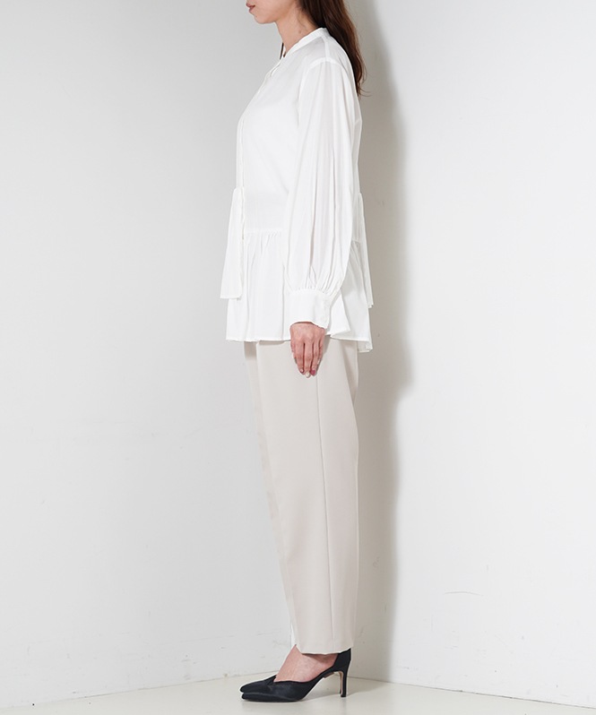 アシメフリルデザインブラウス