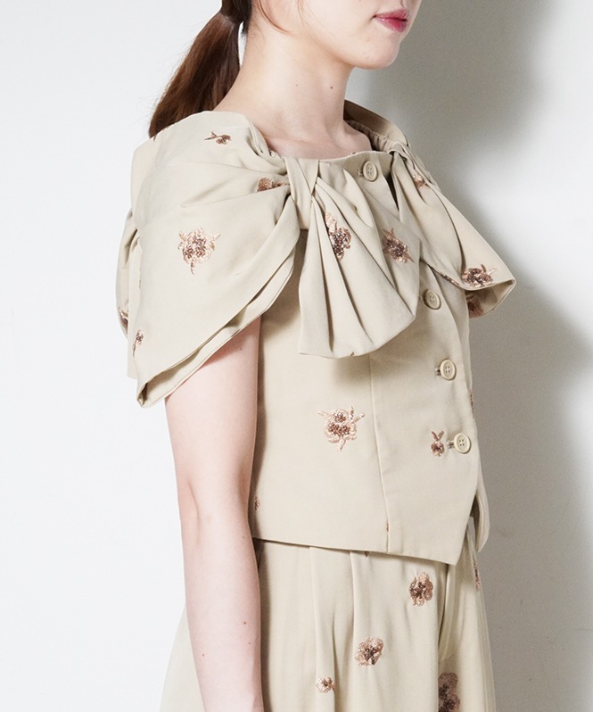 ribbon shoulder vest