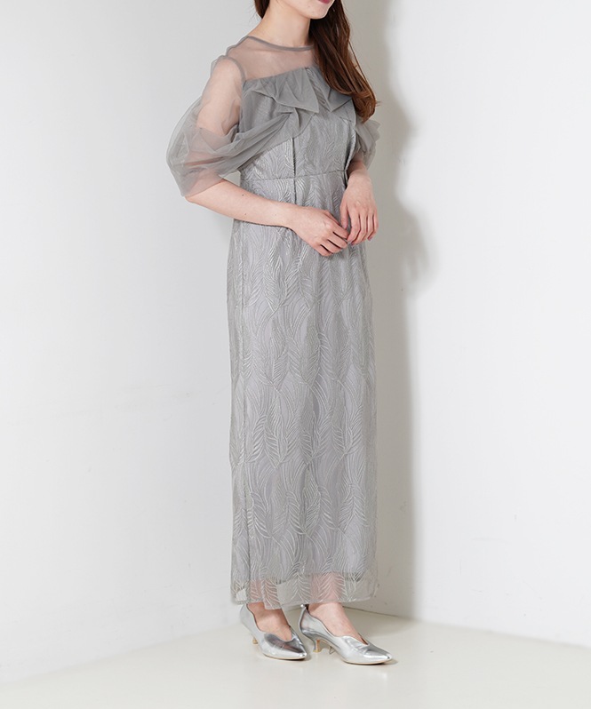 リーフモチーフドレス