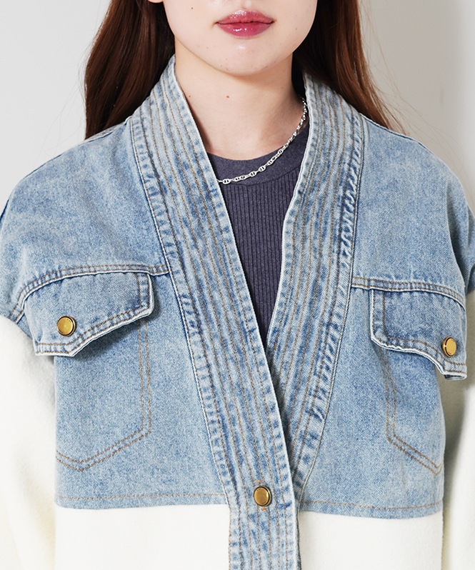 ニットデニムドッキングジャケット