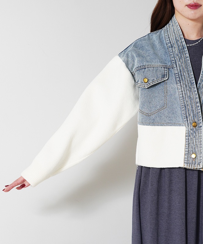 ニットデニムドッキングジャケット