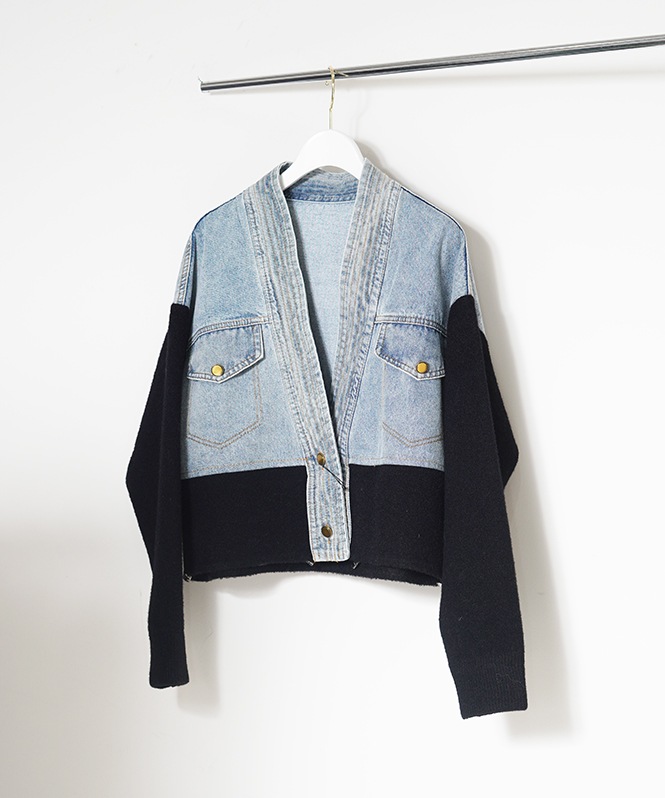 ニットデニムドッキングジャケット