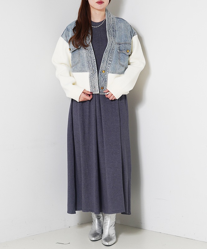 ニットデニムドッキングジャケット