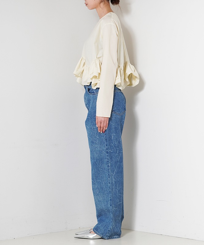 ウェービーラッフルブラウス