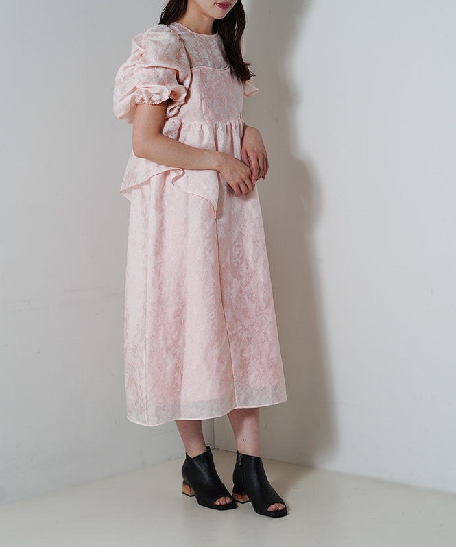 ANDRESD アンドレスド ANDRESD】グロッシーマルチラッフルドレス | アンドレスド
