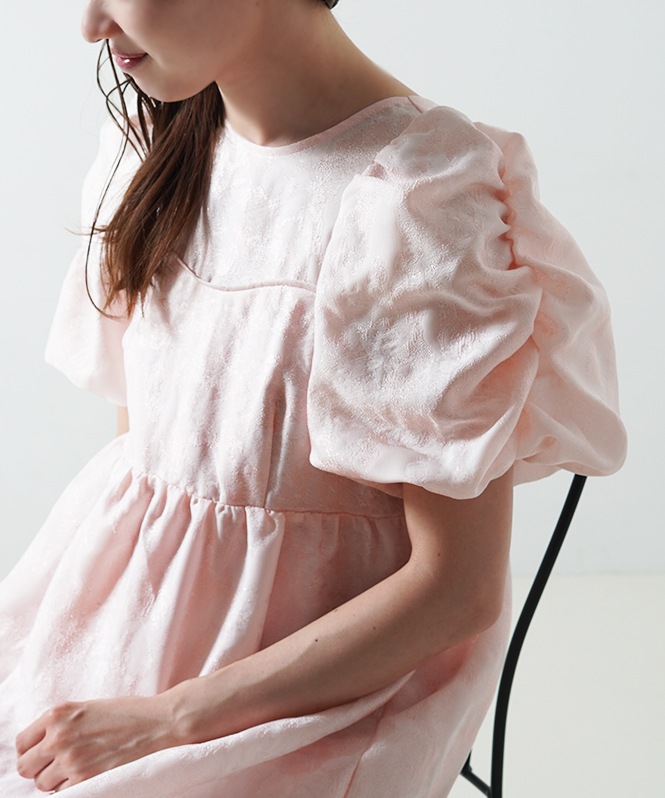 ANDRESD bubble sleeve jacquard dress | DRESS,DRESS | ROOM903