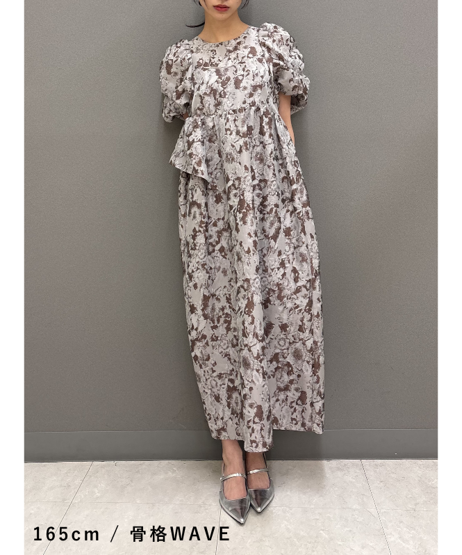 bubble sleeve jacquard dress | DRESS,DRESS | ROOM903 online