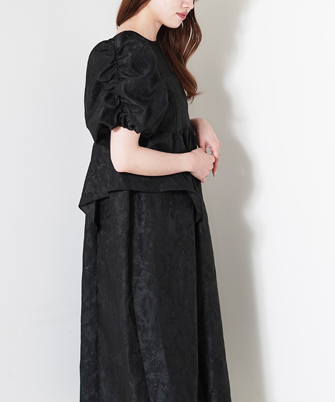 ANDRESD bubble sleeve jacquard dress | DRESS,DRESS | ROOM903