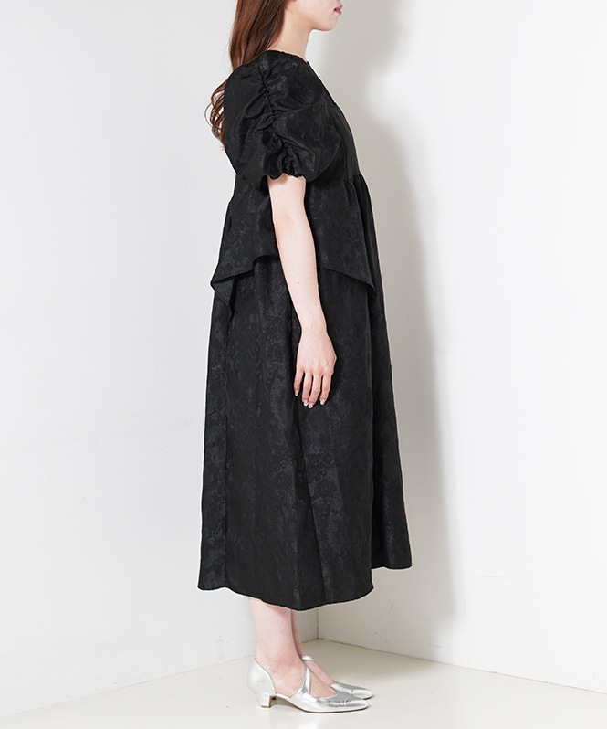 bubble sleeve jacquard dress | DRESS,DRESS | ROOM903 online