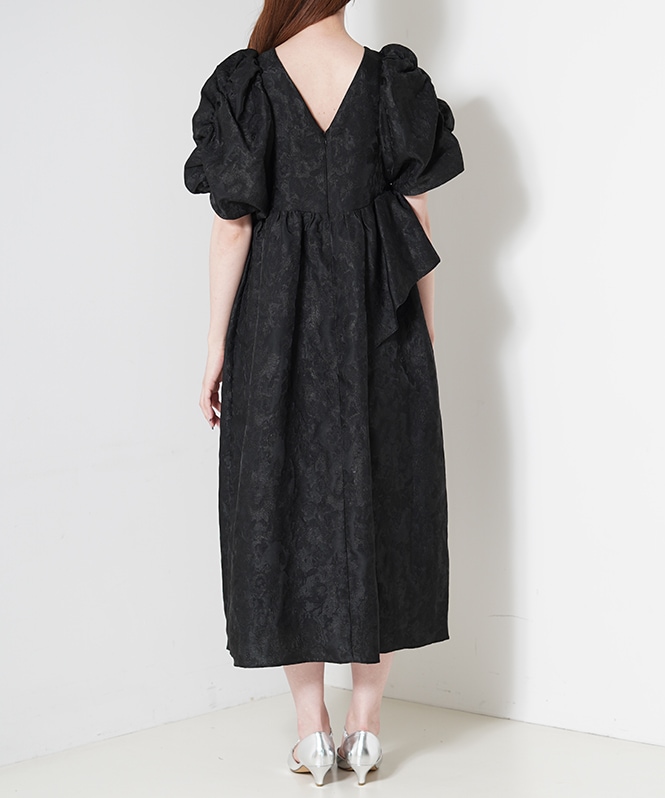 スーツ・フォーマル・ドレス ANDRESD bubble sleeve jacquard dress M bubble sleeve jacquard dress | ANDRESD