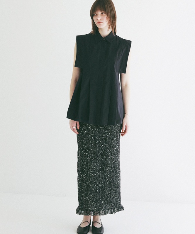PANELL PLEAT SQUARE SLEEVE SHIRTS