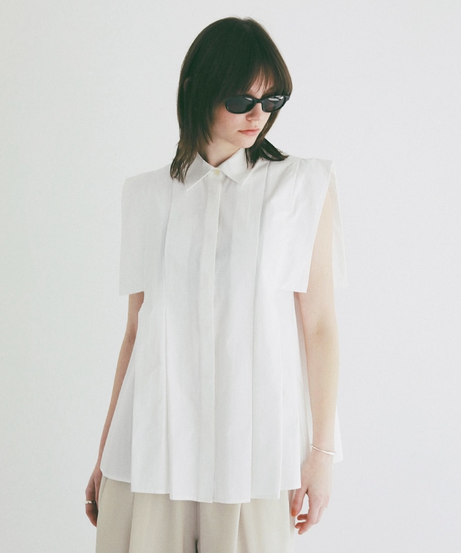 PANELL PLEAT SQUARE SLEEVE SHIRTS