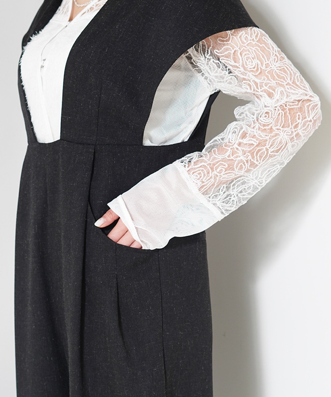 ワイドドレープコンビネゾン