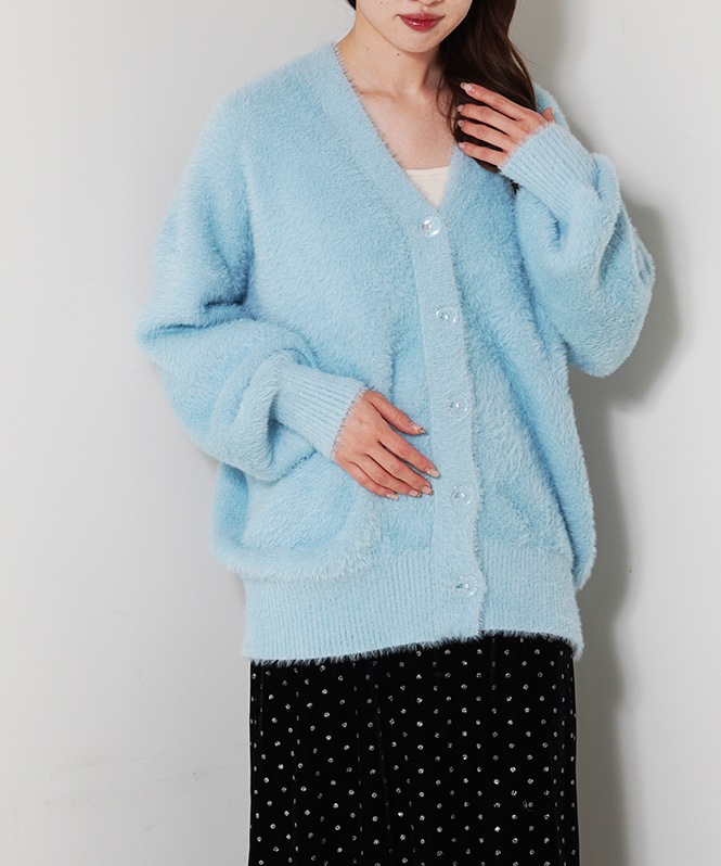 フェザーヤーンカーディガン