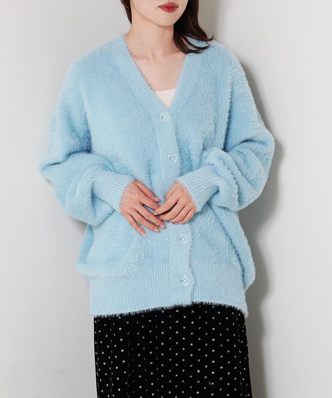 フェザーヤーンカーディガン