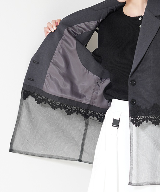 レースキリカエレイヤードベスト