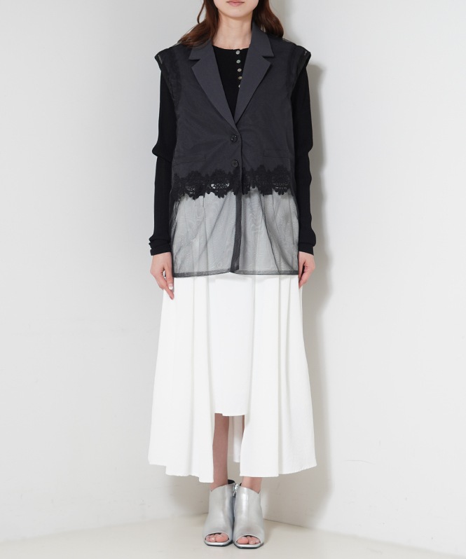 レースキリカエレイヤードベスト