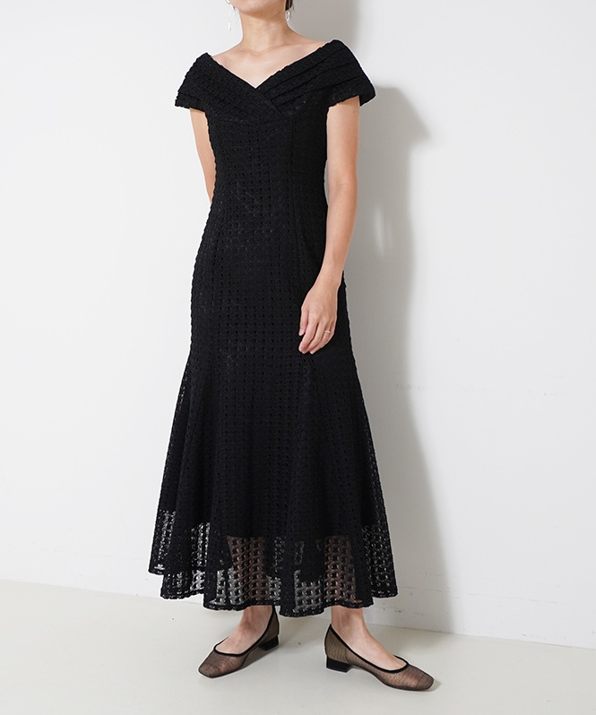 かぎ編みレースワンピース■