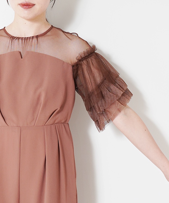 Frill laverd sleeve dress | DRESS,DRESS | ROOM903 online
