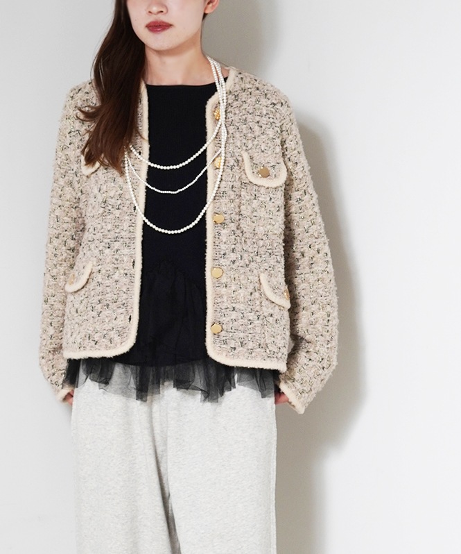 Tweed knit JK