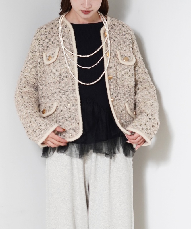 Tweed knit JK