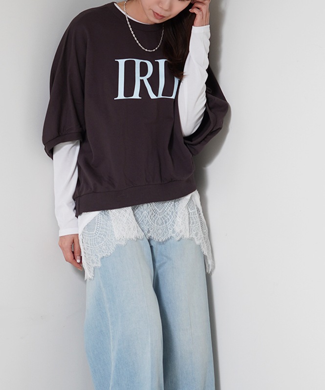 IRIEプリントドルマンプルオーバー