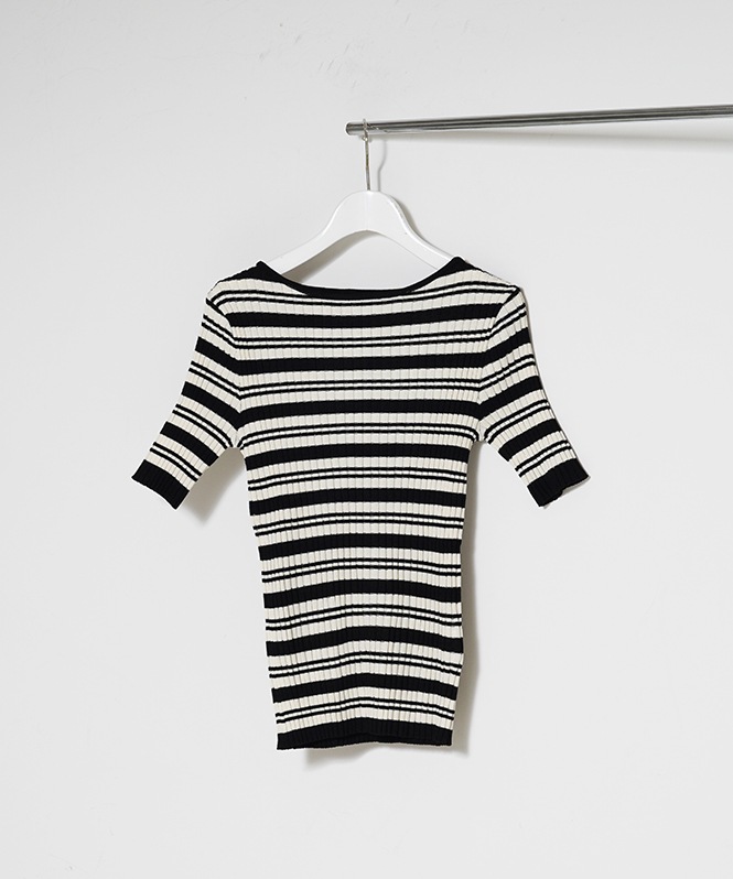 ボーダーリブTシャツ | TOPS,Tシャツ／カットソー | ROOM903 online