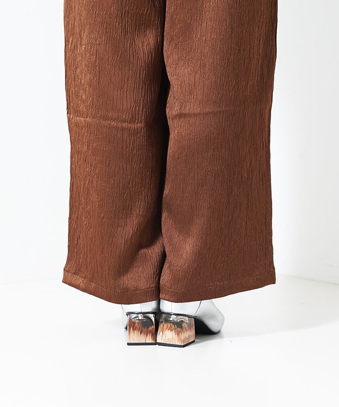 サテンワイドパンツ