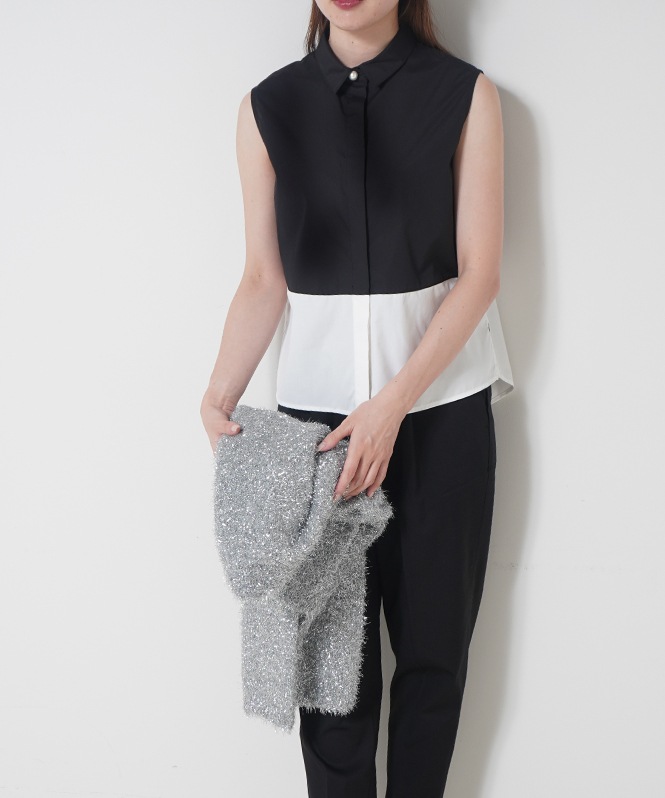 BURUNELL ほろにが CUCINELLI☆ノースリーブブラウス☆ 