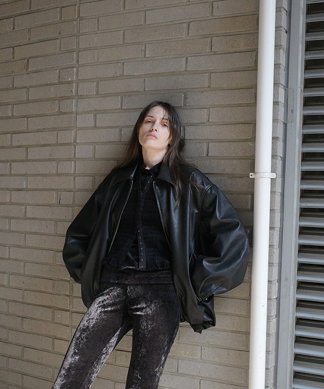 CLANE FAKE LEATHER BALLOON JACKET ブラック FAKE LEATHER BALLOON JACKET(1 BLACK): CLANE: WOMENS｜ STUDIOUS