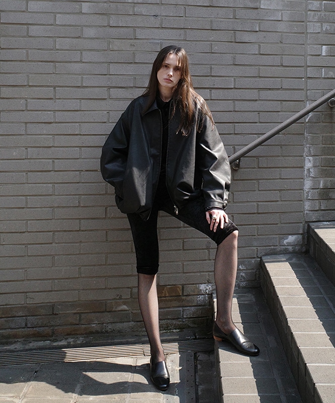 FAKE LEATHER BALLOON JACKET | ALL ITEM | ROOM903 online