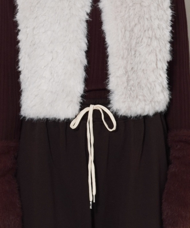 ロングミックスファーアウター