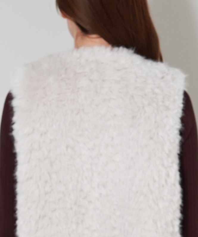 ロングミックスファーアウター