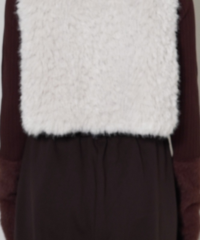 ロングミックスファーアウター