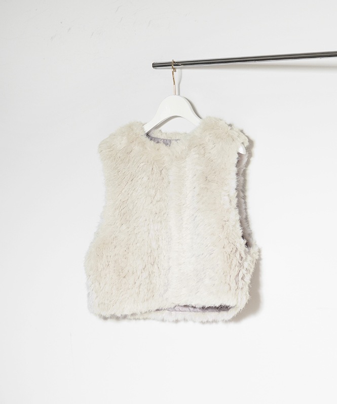 ロングミックスファーアウター