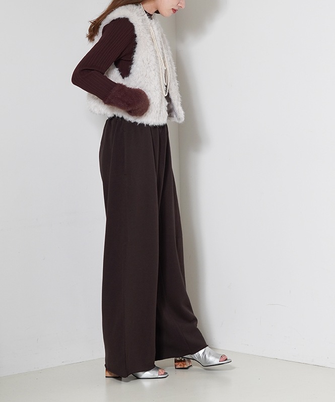 ロングミックスファーアウター