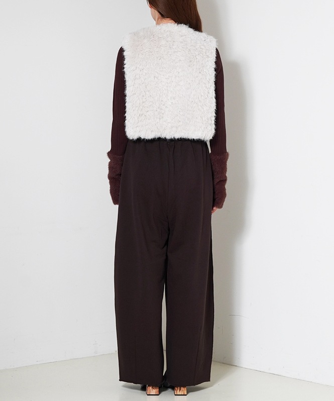 ロングミックスファーアウター