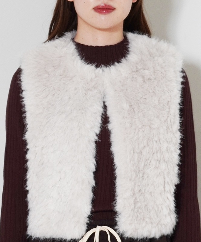 ロングミックスファーアウター