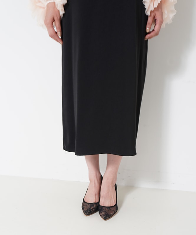 Volume tulle set dress■