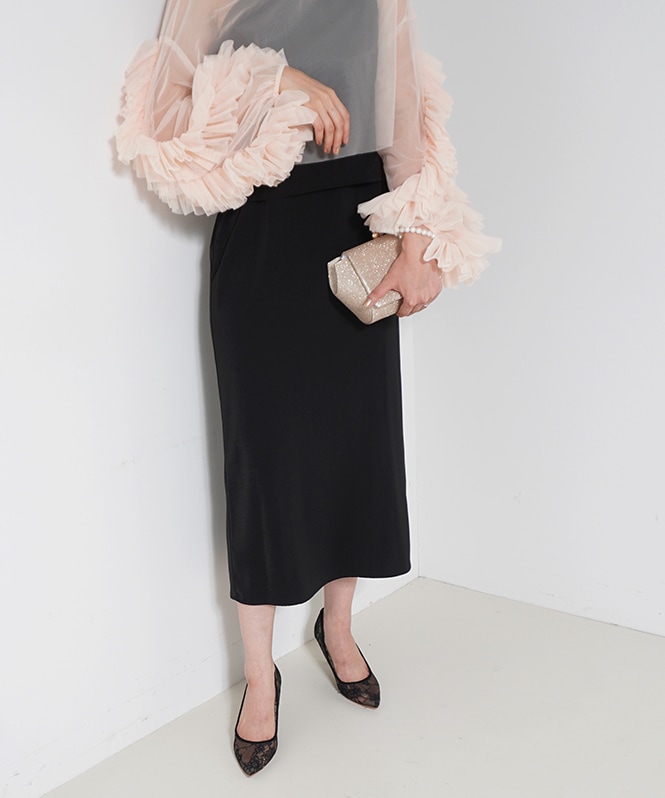 Volume tulle set dress■