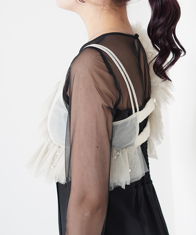 pearl bustier dress