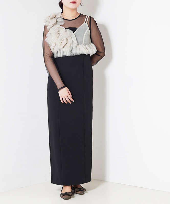 pearl bustier dress