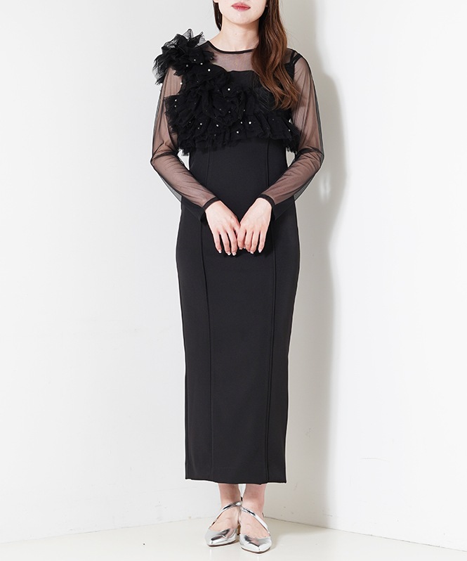 pearl bustier dress