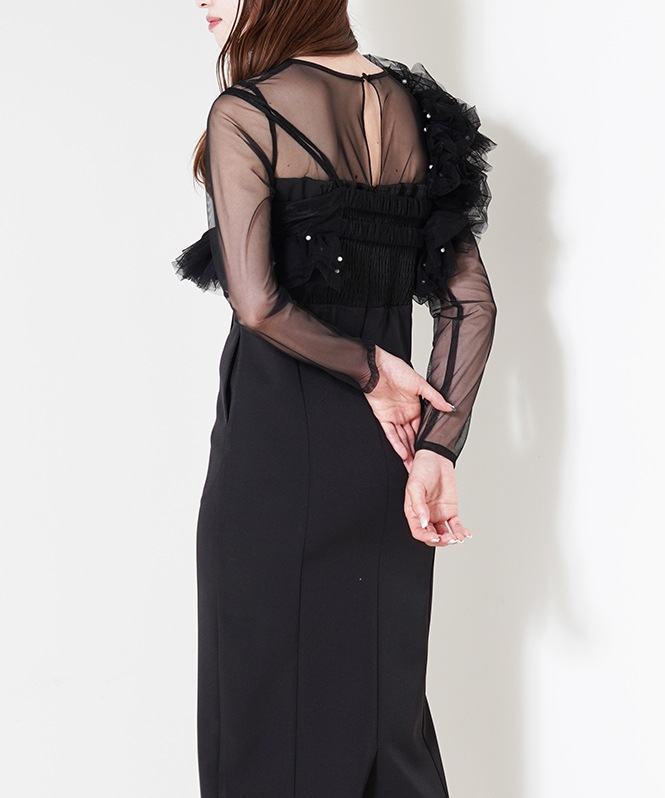pearl bustier dress