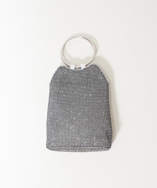 2WAYリングハンドルラインストーンバッグ