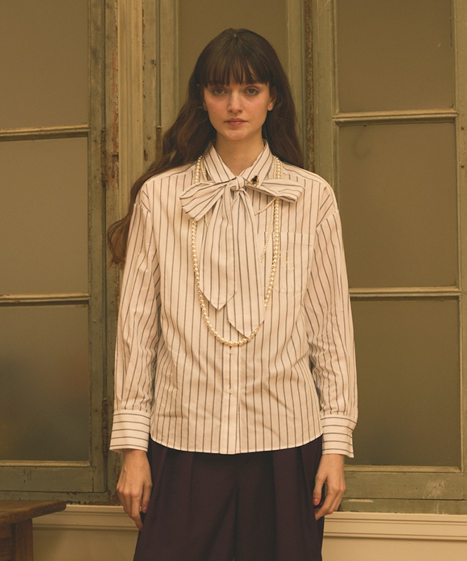 ほ*し様 JIL SANDER リボンブラウス リボン付きシャツブラウス | TOPS,シャツ／ブラウス | ROOM903 online